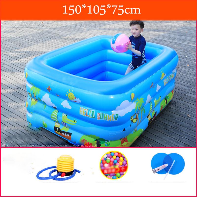 Thicken Children's Inflatable Swimming Pool Household Adults Super Large Family Children's Paddling Pool Baby Bathing Bucket