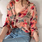 Floral Thin Chiffon Shirt Women Niche Western-style Tops Long Sleeve Shirts Cardigans Jacket Sunscreen Clothing All-match Blouse