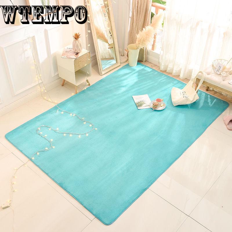 High-end Home Coral Velvet Carpet Bedroom Living Room Non-slip Blanket  Crawling Mat