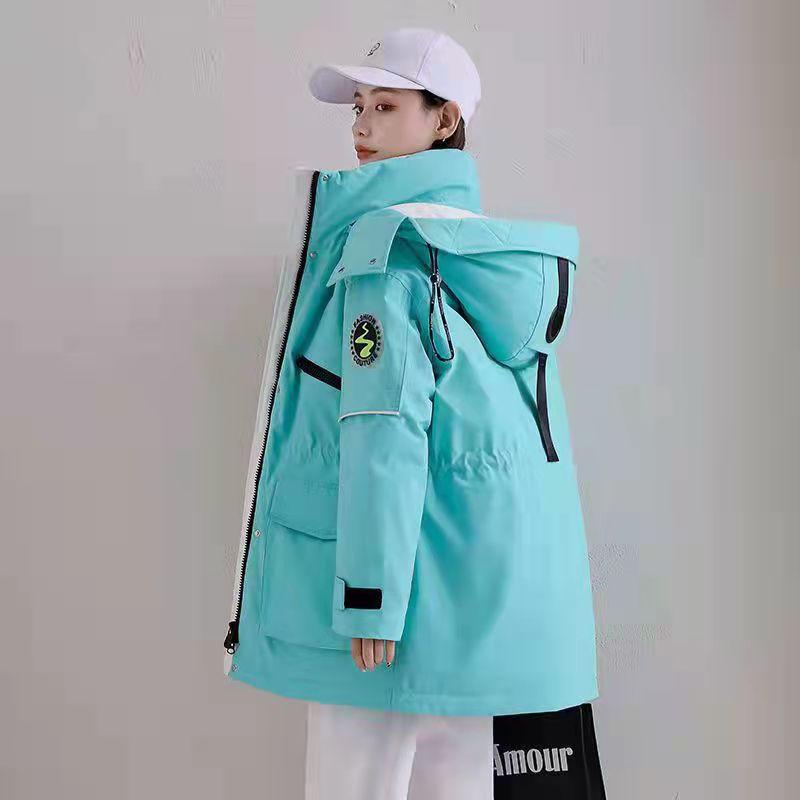 Women's Mid-length Down Jacket Pie To Overcome Winter Korean Warm Jacket Tide Mountaineering Ski Suit Oversized thick coat