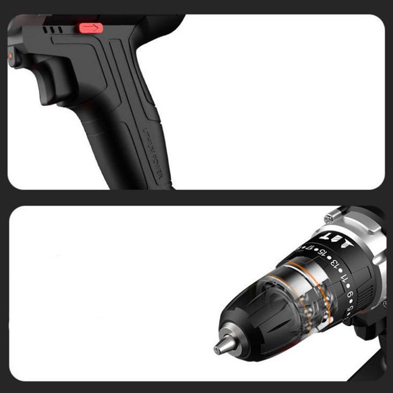 208Vf Two-speed Cordless Electric Drill Electric Screwdriver with Rechargeable Motor