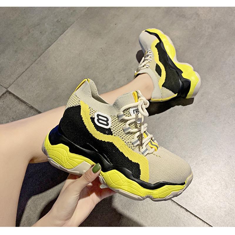 Roman Breathable Chunky Sneakers Women Summer Mesh Slip-on Woman Casual Sneakers Thick Sole Women Shoes