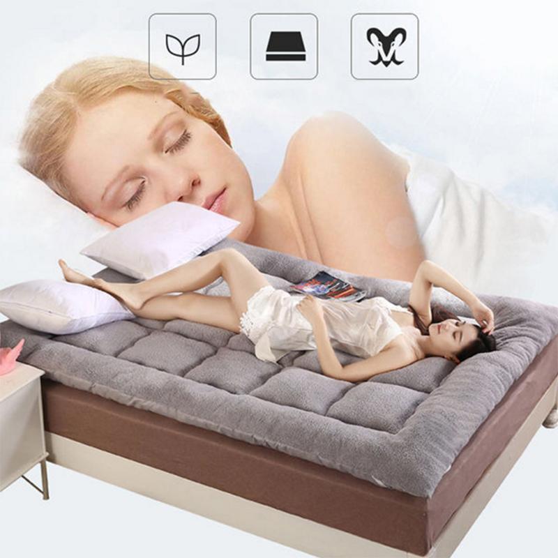 Thick Warm Lamb Velvet Mattress Student Dormitory Foldable Tatami Non-slip Bed Sleeping Mat Mattress