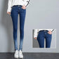 WTEMPO Women's Jeans High Waist Jeans Zipper Opening Button Foot Wide Leg Straight  Denim Big Pocket Trousers
