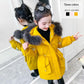 Children's Padded Warmer Girls' Cotton-padded Clothes Winter Clothes Children's  Padded Clothes Little Girls Mid-length Coats  Padded Jackets