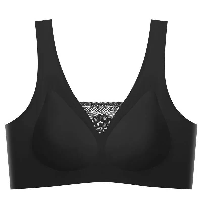 Beautiful Back Underwear Seamless Gathering Anti-sagging Sports Bra Adjustable Breast Bra Breathable Anti-glare Sexy Lace Sports Vest