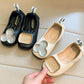 Girls' Leather Shoes Spring and Autumn Shallow Mouth Princess Single Shoes Soft-soled Shoes Children's Flat Bottom