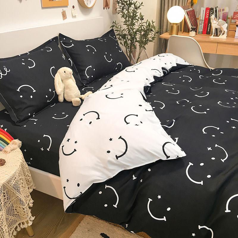 Four-piece Bed Sheet Quilt Cover Washed Cotton Quilt Cover Dormitory Household Daily Necessities