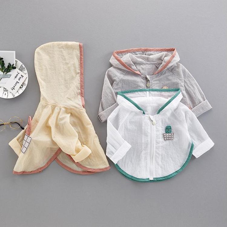 Children's Thin Sunscreen Clothing Summer Cardigan Coat Clothing Ventilation Air Conditioning Shirt Anti mosquito and Insect proof Top
