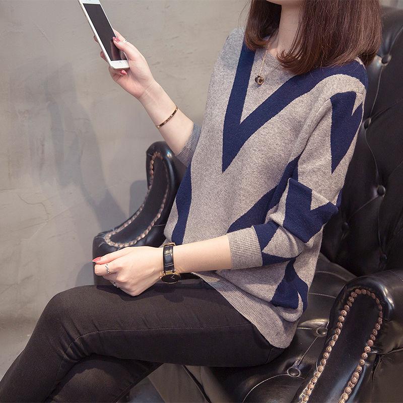 Autumn and Winter Round Neck Women's Sweater Loose Thick Casual Bottoming Sweater