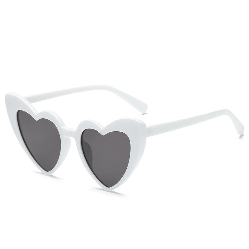 WTEMPO Ladies Heart Shaped Sunglasses Pink Sunglasses Soft Girl Harajuku Fashion Sunglasses