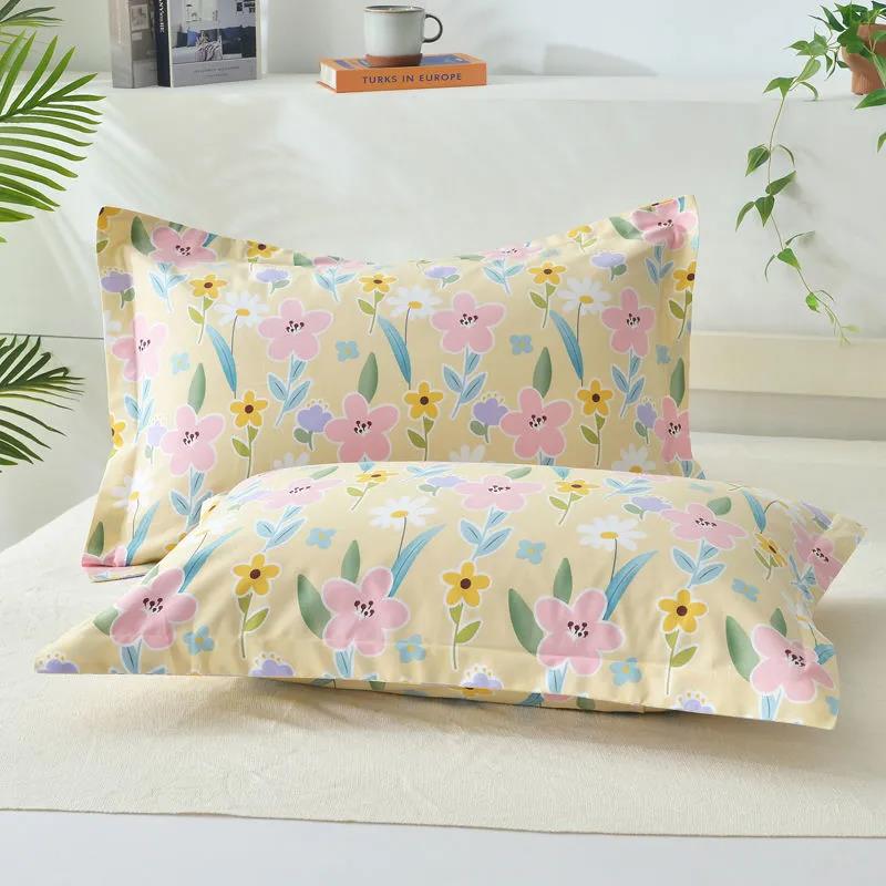 A Pair of Thick Cotton Pillow Covers Adult Bedroom Pillow Covers Modern Minimalist Bedding
