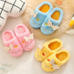 Children's Butterfly Decorative Cotton Slippers Autumn and Winter Warm Flat Shoes Indoor and Outdoor Non-slip Casual Slippers Light Soft Shoes