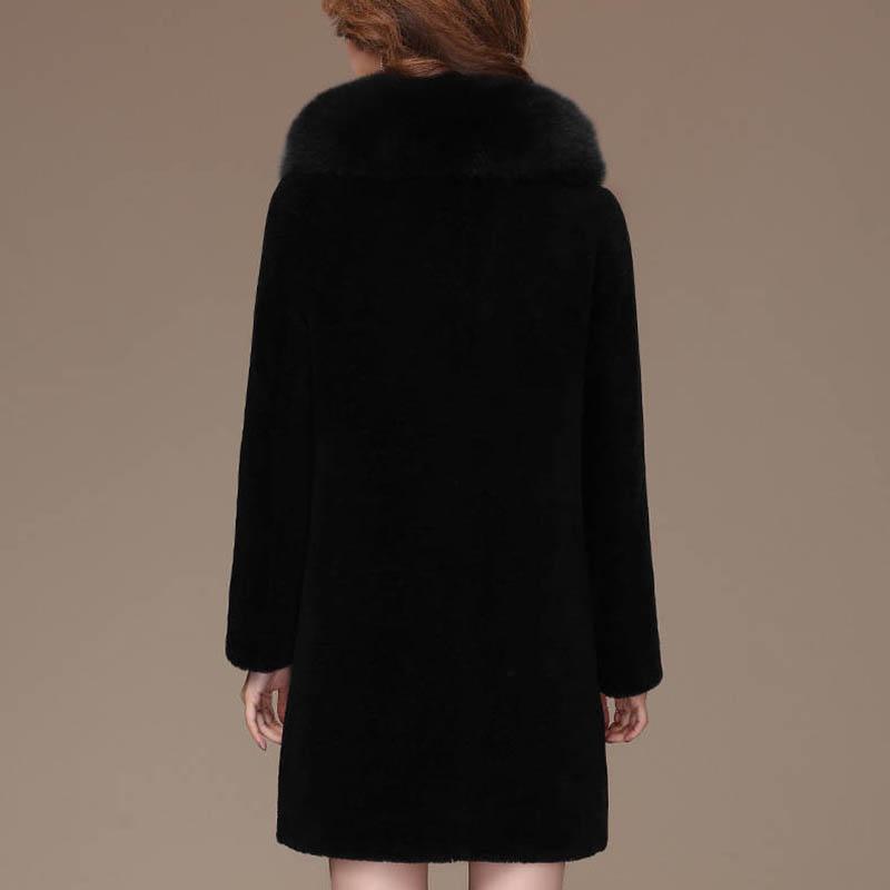 Fur Coat Women's Mid-length Coat Granular Fleece Imitation Lamb Hair Plus Size Thickening Mother's Dress