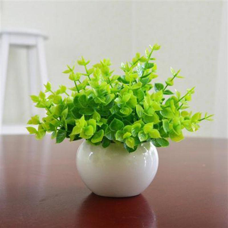 Simulation Green Plants Small Potted Landscape Home Living Room Furnishings Desk Mini Decorative Fake Flowers Plastic Fake Plants Milan