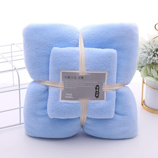 Coral Fleece Soft and Skin-friendly Ladies Bath Towel Towel Set Absorbent and Non-linting Household Adult Children Face Wash Towel Bath Towel