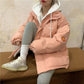 Fake Two-piece Hooded Padded Jacket Female Winter Korean Style Student Loose Thick Warm Bread Suit Coat Cotton Jacket Tide