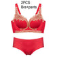 Fashion Ladies Underwear Set Lace Underwear Bra Set Thin Section Extra Large Adjustable