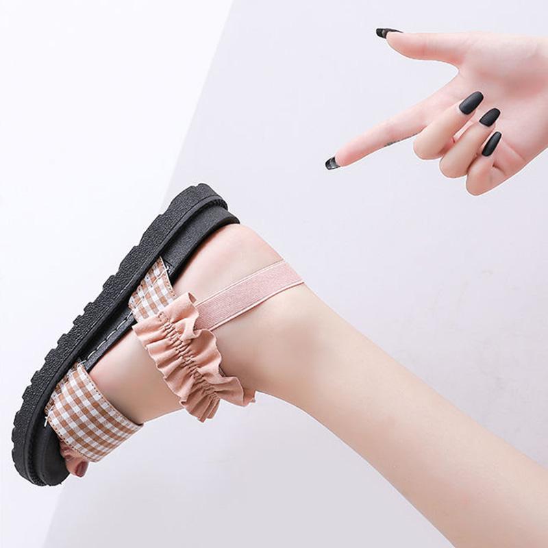 Summer Sandals Female Fairy Style Flat-bottomed Students All-match Korean Vacation Beach Roman Shoes