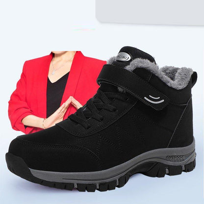 Elderly Shoes Cotton Shoes Winter Plus Velvet Waterproof Non-slip Thick Snow Boots Hiking Shoes Female