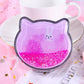 7*8cm Woman Hand-held Makeup Mirror  Schoolgirl Flip Foldable Easy To Carry  Quicksand Sequins Mini Vanity Mirror