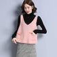 Women's Autumn and Winter Sweater Vest Vest Loose Large Size Short Sleeveless Sweater Outer Wear Vest Women