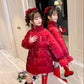 Girls' Warm Cotton Winter Clothes Windproof Down Padded Jacket Padded Jacket with Fleece