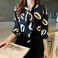 Women's Spring and Autumn Chiffon Shirt Long Sleeve Bow Top