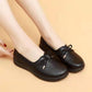 Mother's Shoes Soft-soled Leather Shoes Spring and Autumn Leather Comfortable Women's Single Shoes Non-slip Casual Shoes Ladies Flat Shoes