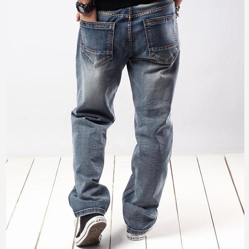 Autumn Thin Loose Large Size Jeans Fat Trousers Stretch Comfortable Men's Trousers