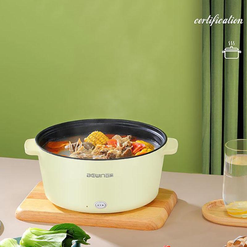 1000W 28cm Electric Cookware Wok Heat Pot Set Electric Steamer Non-stick Pot Kitchen Supplies for Family