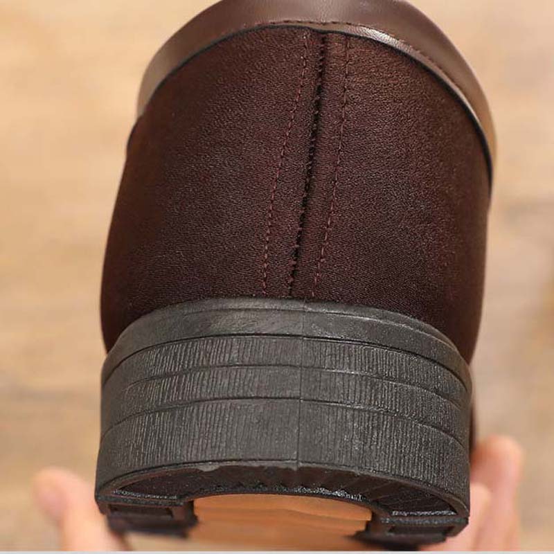 Men's Cotton Boots Plus Velvet Thick Casual Cotton Shoes Winter Boots Anti-slip Soft Bottom Middle-aged Shoes