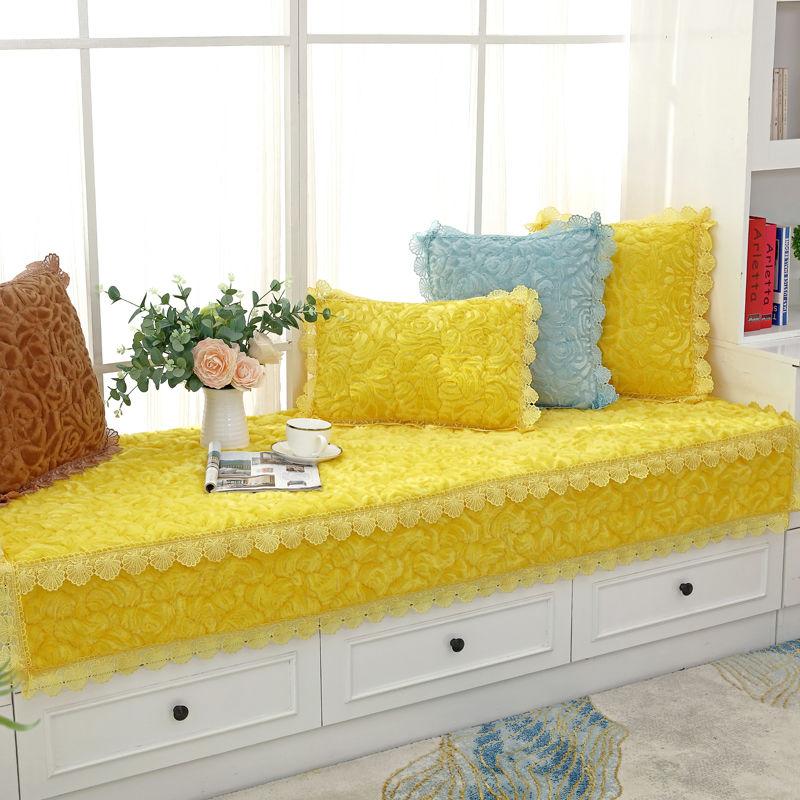 Thick Plush Bay Window Mat Modern Minimalist Non-slip Bedroom Tatami Balcony Mat Window Bench Mat