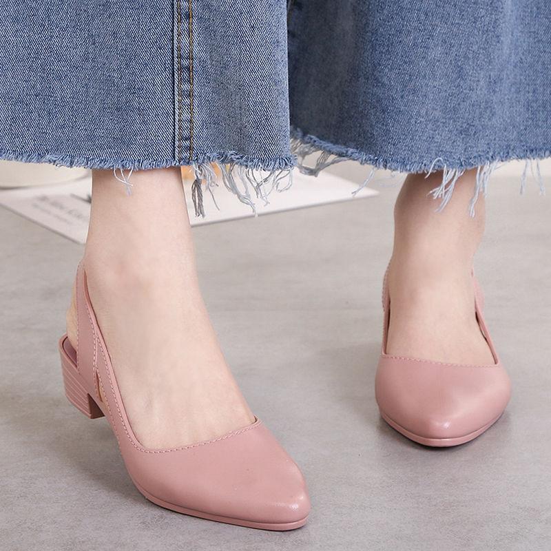 New Fashion Casual Sandals Female Korean Style Shallow Mouth Flat Outer Wear Jelly Sandals and Slippers
