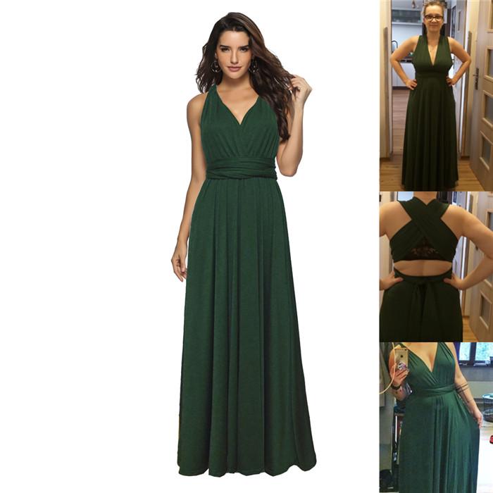 Sexy Women Bandage Long Party Multiway Swing Dress Convertible Infinity Robe Bridesmaids Boho Dress