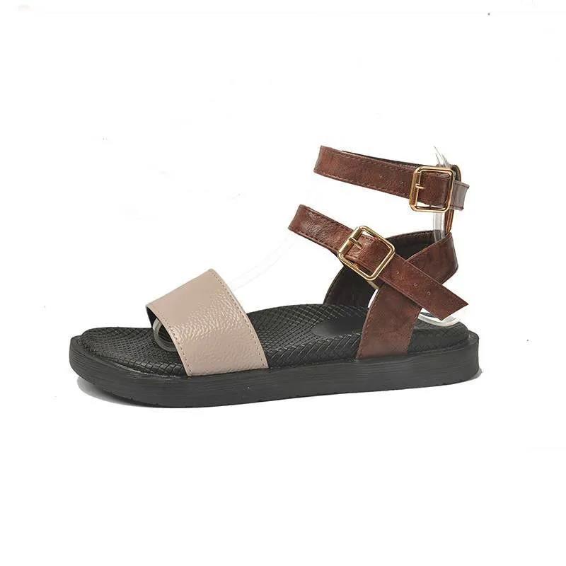 Sandals for Female Students Korean Version Summer Fashion Trend Wild Fairy Style Strappy Platform Platform Flat Shoes