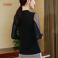 Shirt Women's Thin Spring and Summer Mesh Bottoming Shirt Long-sleeved Sexy Black Inner T-shirt