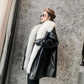 Parker Overcome Women's Mid-length Detachable Full-hair Liner Fur Jacket Leather Fur Jacket Ladies Warm Jacket Plus Fleece Jacket