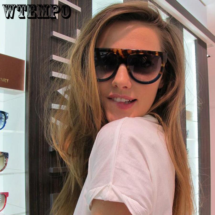 WTEMPO Ladies 2019 Vintage Sunglasses Woman Flat Top Mirror Sun Glasses Cat Eye Sunglasses