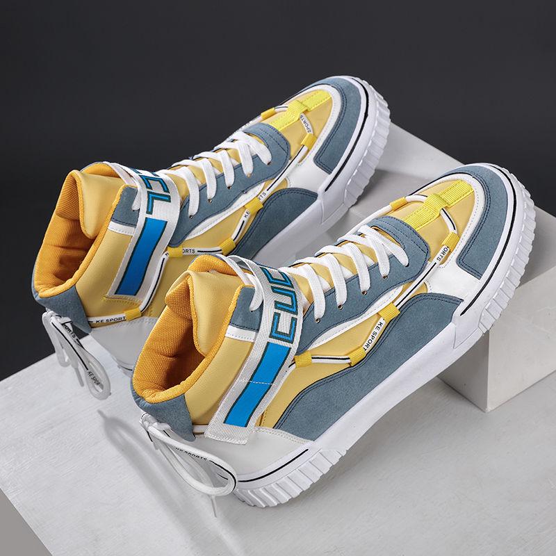 Autumn Men's Korean Style High-top Shoes Trendy Canvas Sneakers All-match Casual Shoes for Students
