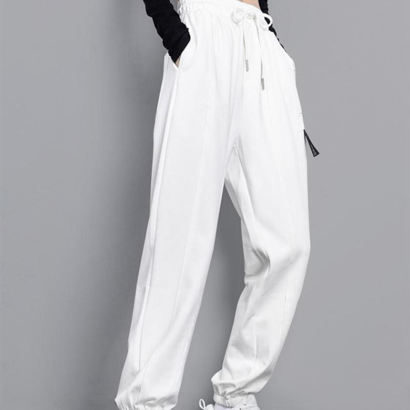 Summer Thin Sports Pants Men's and Women's Trousers Solid Color Beam Feet Ins Loose and Versatile Casual Drawstring Pants