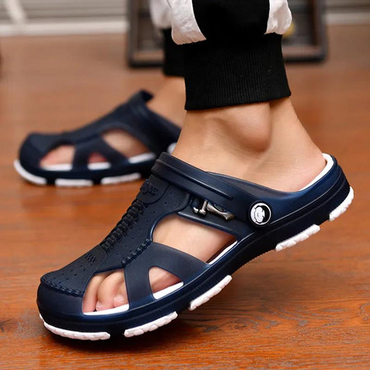 Summer Men's Non-slip Soft Home Bathroom Sandals Outdoor Leisure Beach Shoes
