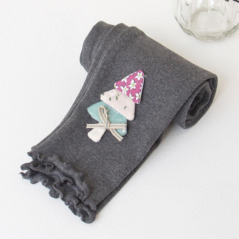 Spring and Autumn Girls' Leggings Children's Trousers Stretch Pants Casual Pants Solid Color Slim Leggings