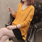 Pofulove Autumn Winter Women's Hedging Sweater Lady Loose Fashion Base Shirt Spring Bottoming Wear