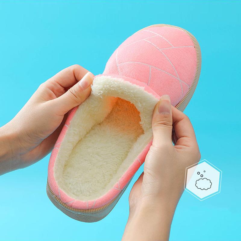 Winter Warmth Couple Plush Household Non-slip Platform Confinement Shoes