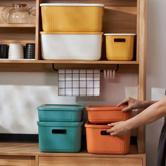 Desktop Storage Box Multi-functional Debris Storage Box Plastic with Cover Clothing Storage Basket Strapping Basket Underwear Finishing Box