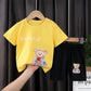 Children's Short-sleeved Shorts Suit Cotton Soft Breathable Boys and Girls Summer T-shirt Sweat-absorbing Cute Printing Thin Suit