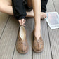 Retro Hollow Round Toe Thick Bottom Big Toe Shoes Cotton and Linen Comfortable Casual All-match Doll Shoes Sandals Women's Moccasin Shoes