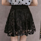 Women's Pleated Skirts Female Summer Elastic High Waist Short Ball Gown Skirt Girl's Solid Color Lace A-line Mini Skirts