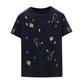Cartoon Star Planet embroidery T-Shirt Solid Cotton Tee Female Casual Short Sleeves Tops